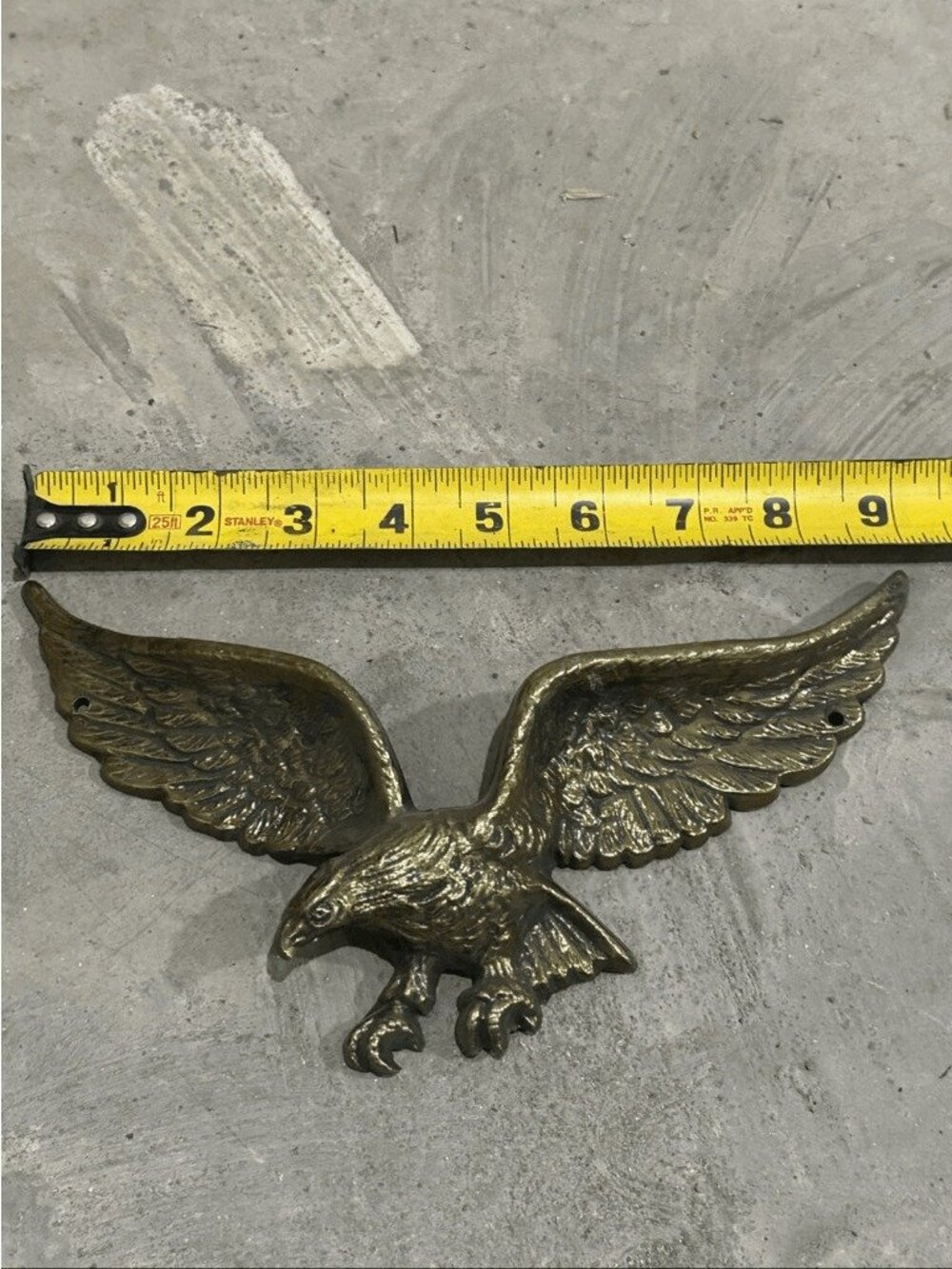 Vintage Federal Style Eagle Design Solid Brass Chandelier Embellishment - Picture 4 of 5